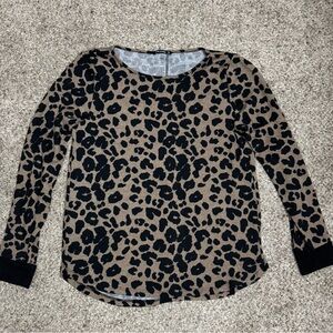 Leopard Print Long Sleeve Sweater